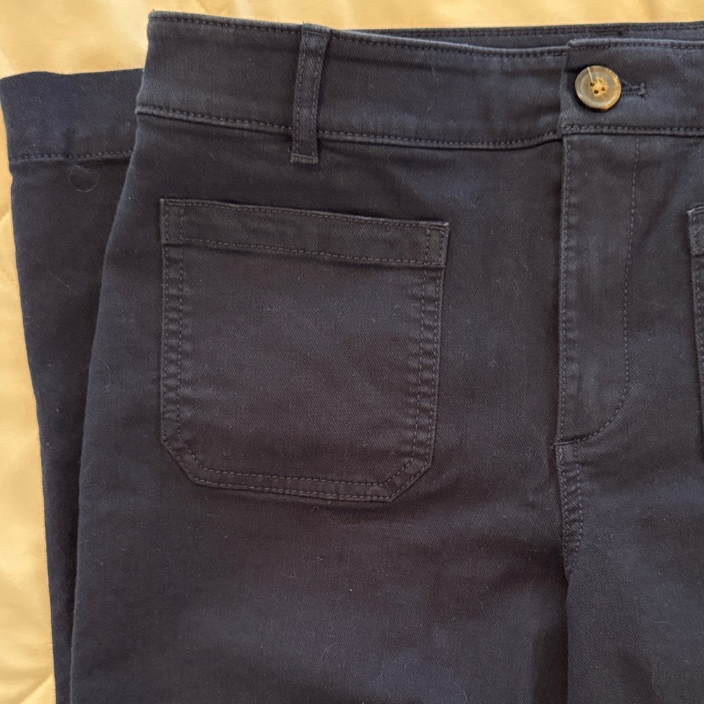 LOFT Navy Palmer Wide Leg Pants - Picture 6 of 8